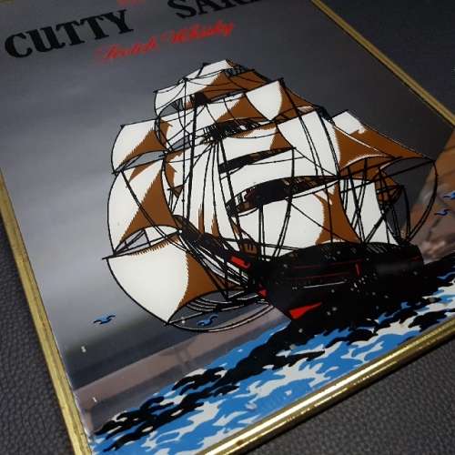 Original Framed Cutty Sark Scotch Whisky Bar Mirror!!!