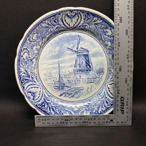 Vintage Dutch Delft Blue and White Display Plate