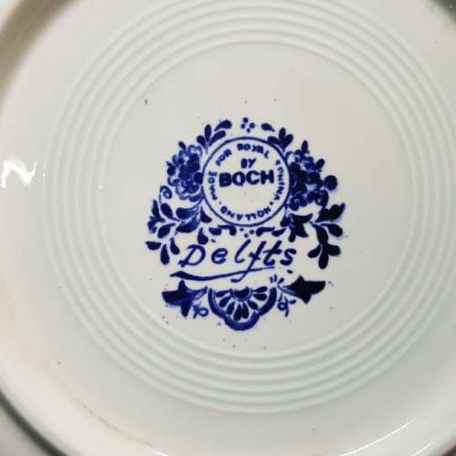 Vintage Dutch Delft Blue and White Display Plate