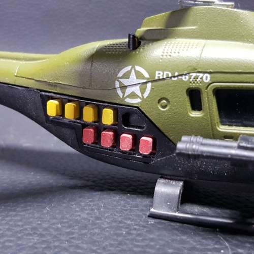 Vintage Majorette Sonic Flashers Military Helicopter