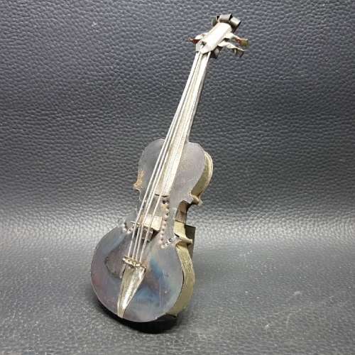 Handcrafted Detailed Metal Violin