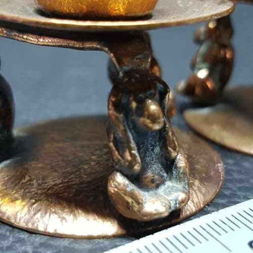 Two Copper "See No Evil" Monkey Candle Stands!!!