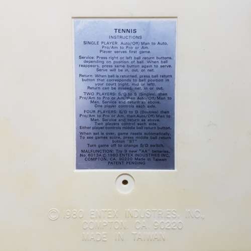 RARE!!! 1980 ENTEX Industries Tennis Game Console (100% Working)