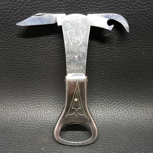 Vintage "PONY" Can, Bottle Opener and Pocket Knife