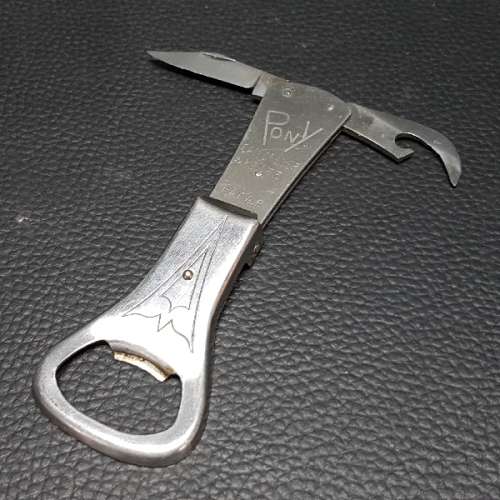 Vintage "PONY" Can, Bottle Opener and Pocket Knife