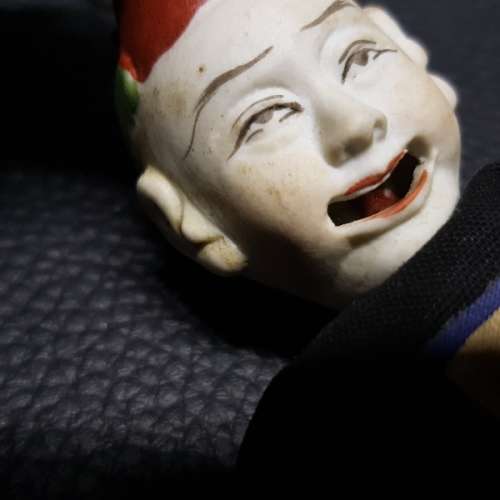 RARE Oriental Small Porcelain Puppet With Moving Tongue!!!