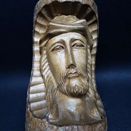 RARE!!! Handcrafted Sacred Heart Religious Icon In Wood!!!