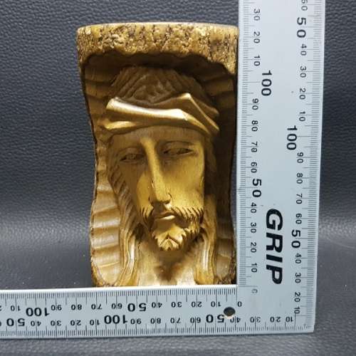 RARE!!! Handcrafted Sacred Heart Religious Icon In Wood!!!