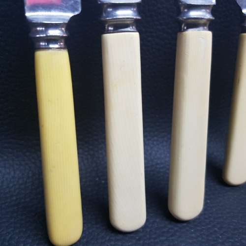 Vintage Bone Handle Silver-plate Knife Set