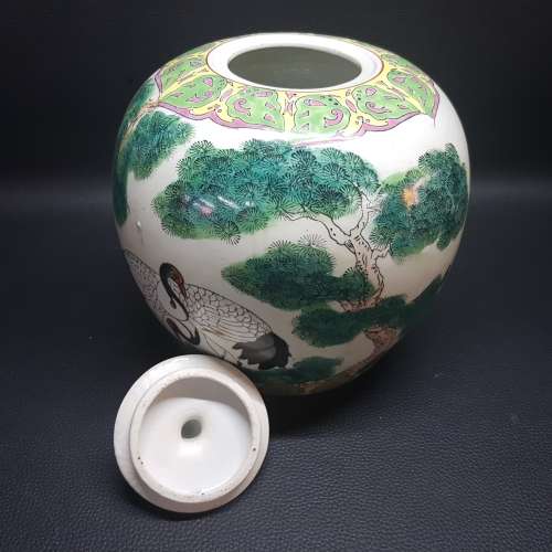Large Hand Painted Oriental Urn
