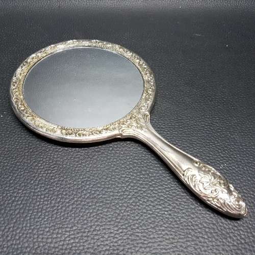 Highly Decorative Silver-plate Hand Mirror