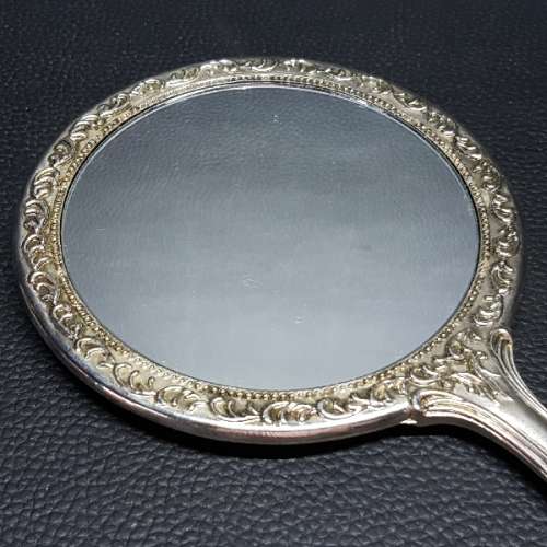 Highly Decorative Silver-plate Hand Mirror