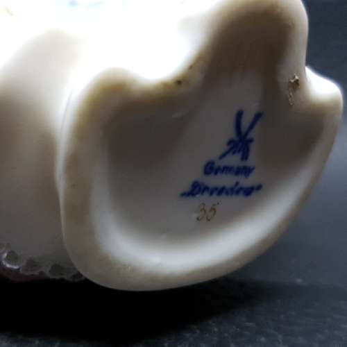 Antique Dresden German Lace Porcelain Figurine
