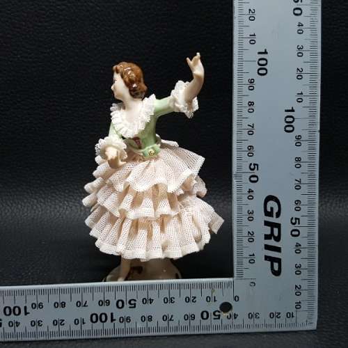 Antique Dresden German Lace Porcelain Ballerina Figurine
