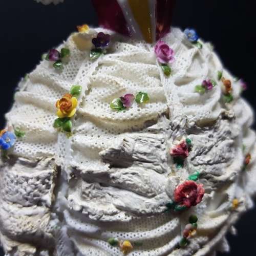 Antique Dresden German Lace Porcelain Figurine