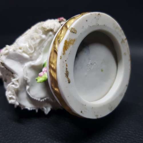Antique Dresden German Lace Porcelain Figurine