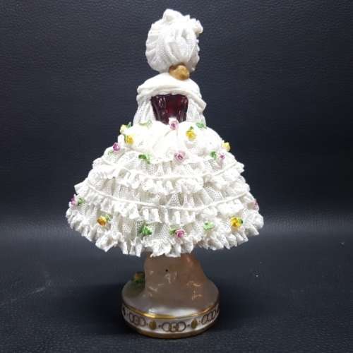 Antique Dresden German Lace Porcelain Figurine