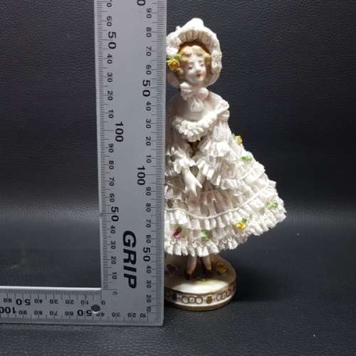 Antique Dresden German Lace Porcelain Figurine