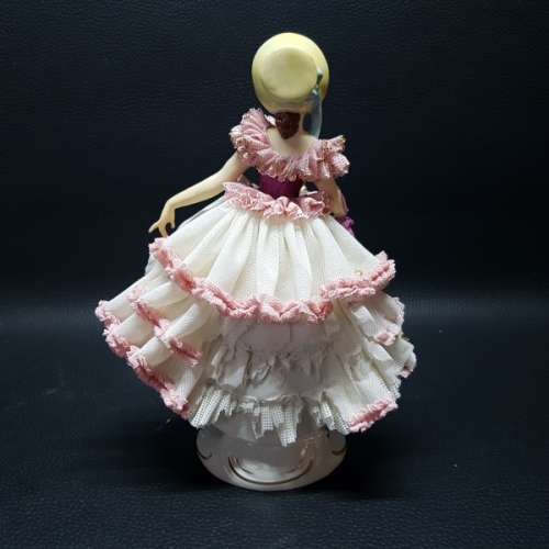 Antique Dresden German Lace Porcelain Figurine
