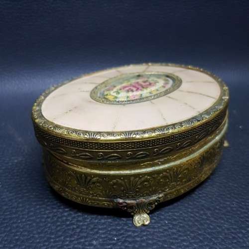 Decorative Vintage Ornate Brass Jewelry Box