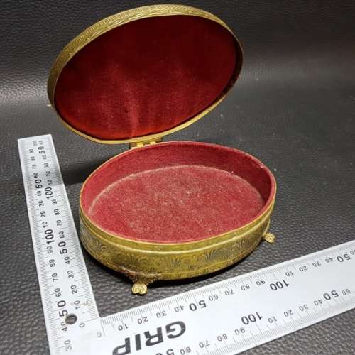 Decorative Vintage Ornate Brass Jewelry Box