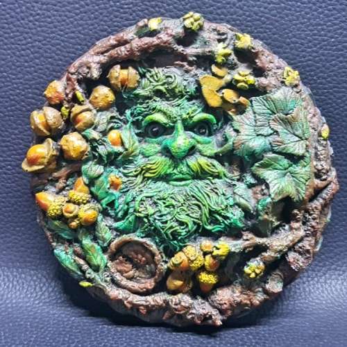 RARE!!! Wood Faerie Plaque With Glossy Eyes!!!