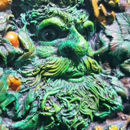 RARE!!! Wood Faerie Plaque With Glossy Eyes!!!