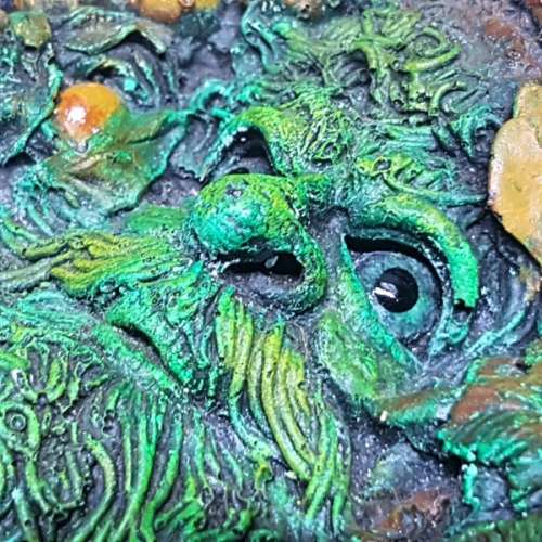 RARE!!! Wood Faerie Plaque With Glossy Eyes!!!