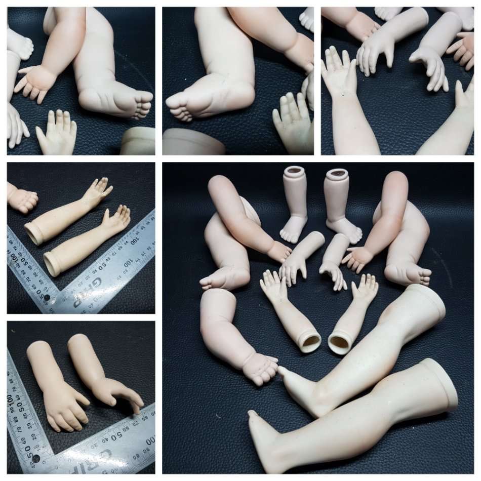 Large Collection of Porcelain Doll Parts