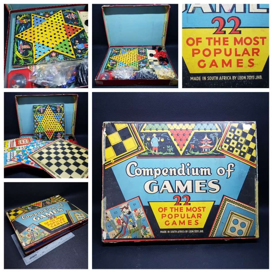 RARE!!! Vintage South African Leon Toys Compendium of Games (Original, Complete!!!)