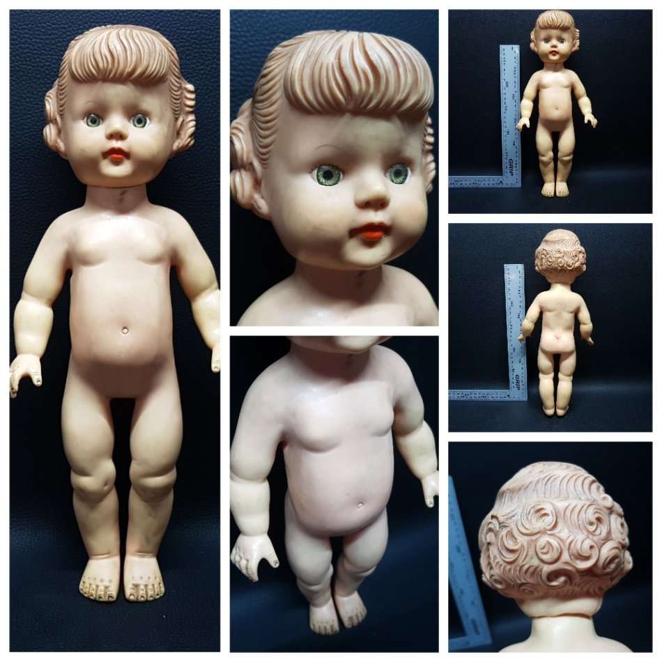 RARE!!! Large Collectible Vintage Hard Rubber Doll!!!