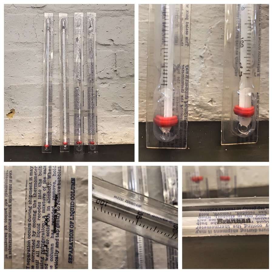 Original Brannan Sealed Hi-heat Thermometers (Bid for all4)