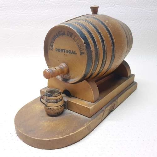 RARE!!! Vintage Portugese Barrel Style Cigarette Dispenser!!!
