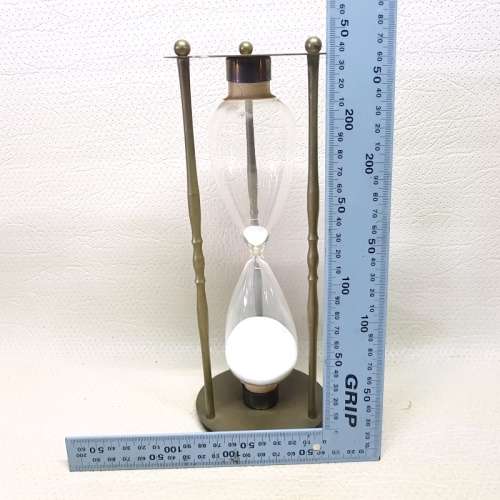 RARE!!! Large Vintage Brass Cased Hour Glass Timer!!! (Perfect Condition)