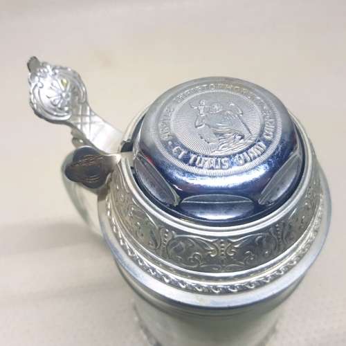 Original St Christopher Metal and Glass Bell Tankard!!! (Working)