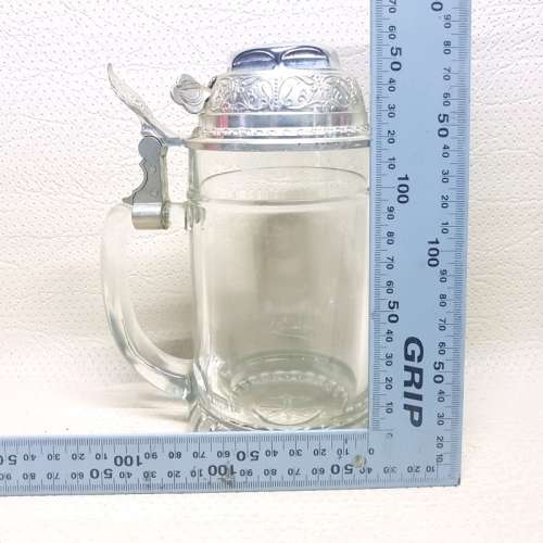 Original St Christopher Metal and Glass Bell Tankard!!! (Working)