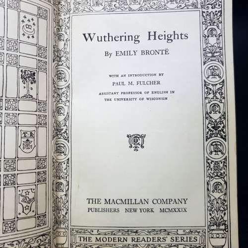 Original 1929 Wuthering Heights by Emily Bronte