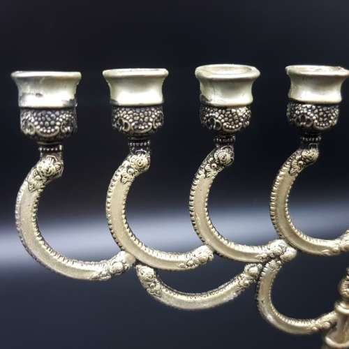 Delicate Thin Candle Silver-plate Candelabra