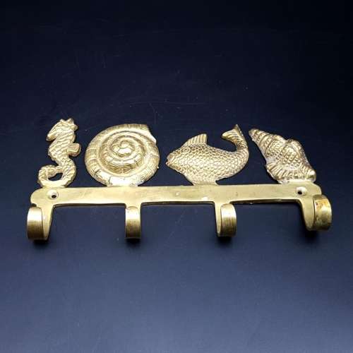 Solid Brass Ocean Themed Wall Hanger