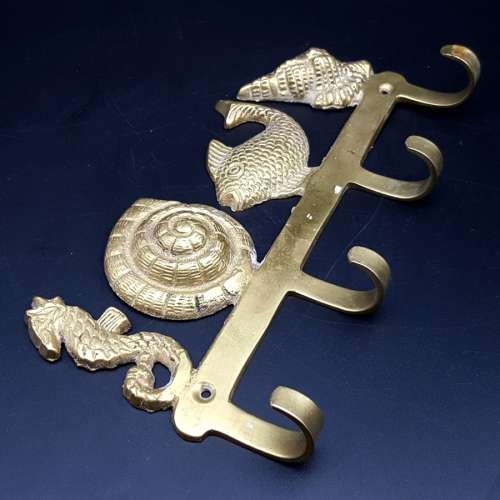Solid Brass Ocean Themed Wall Hanger