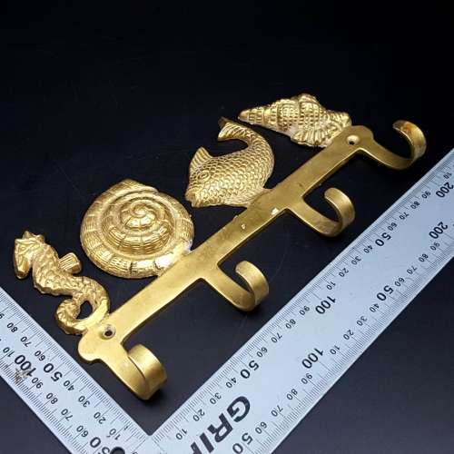 Solid Brass Ocean Themed Wall Hanger