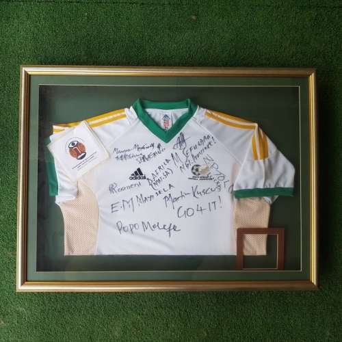 RARE!!! Framed Original Signed SA Soccer Shirt!!!