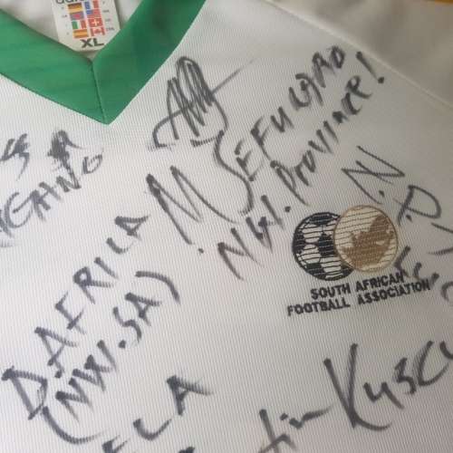 RARE!!! Framed Original Signed SA Soccer Shirt!!!