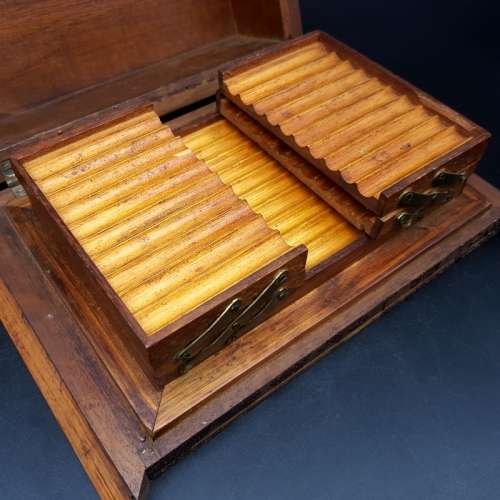 RARE!!! Vintage Wood Inlay Art Deco Hand Crafted Cigarette Box!!!!