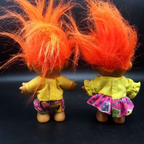 Original Vintage RUSS Big Brother and Sister Trolls!!!