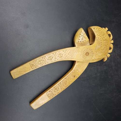Large Decorative Hand Crafted Wood Nut Cracker!!!
