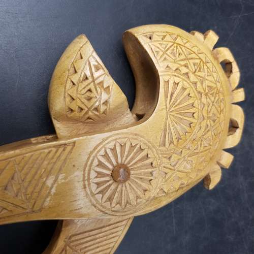 Large Decorative Hand Crafted Wood Nut Cracker!!!