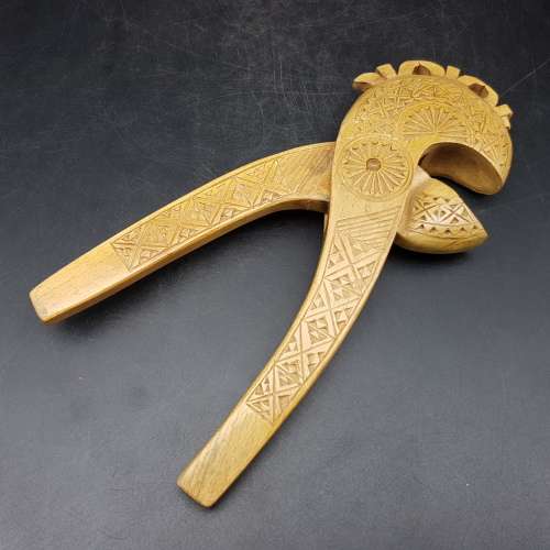 Large Decorative Hand Crafted Wood Nut Cracker!!!