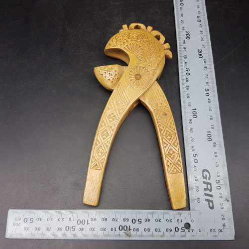 Large Decorative Hand Crafted Wood Nut Cracker!!!