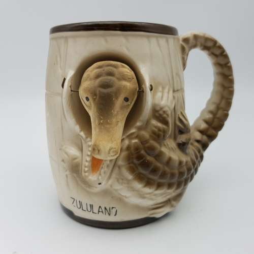 RARE!!!! Vintage "ZULU-LAND" Moving Porcelain Tankard!!!